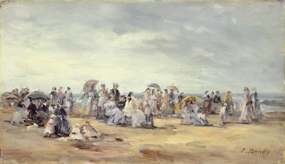 The Beach at Trouville, 1873 by Eugene Louis Boudin